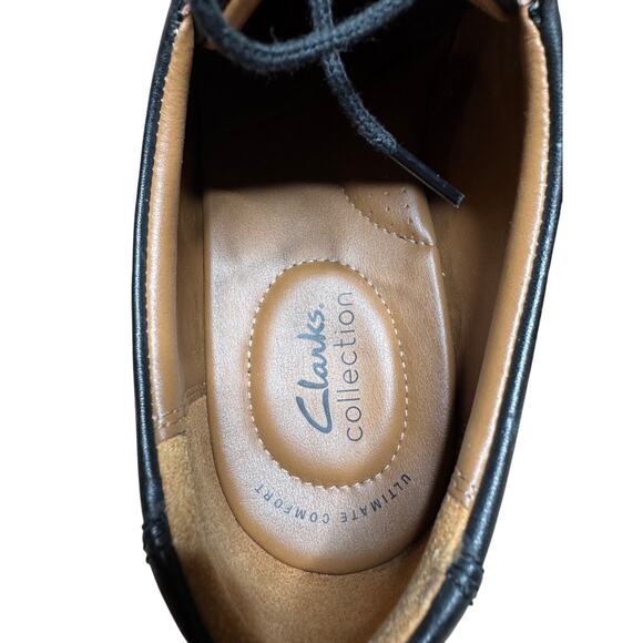 NWOT-Clarks Tilden Mens Leather Cap-Toe Dress Shoes Size 11W - Picture 7 of 11